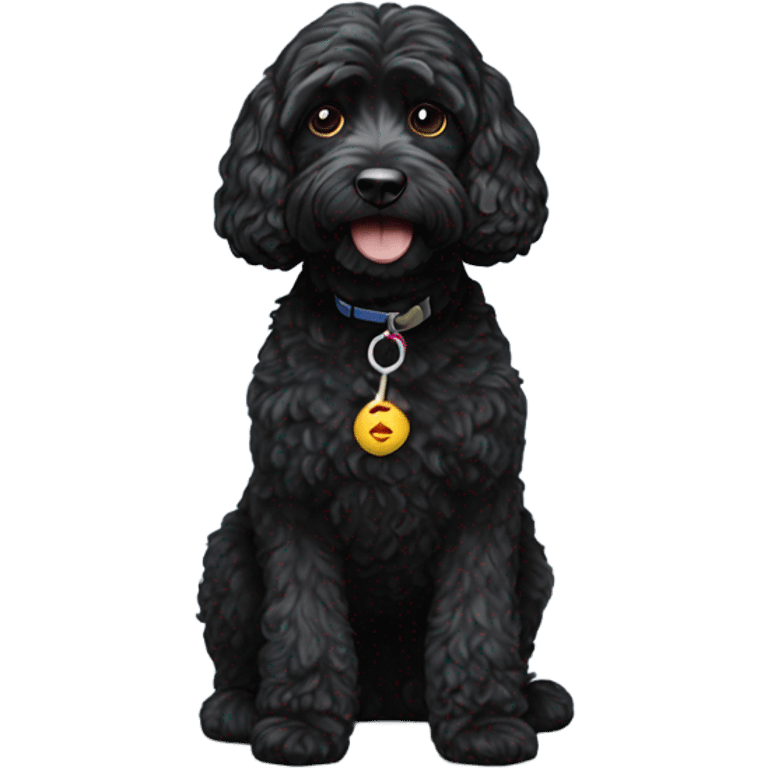 Black cockapoo emoji