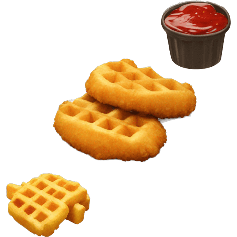 Chicken nuggets and waffle fries  emoji