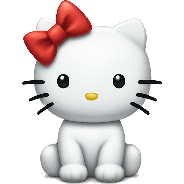 Hello kitty with a red bow emoji