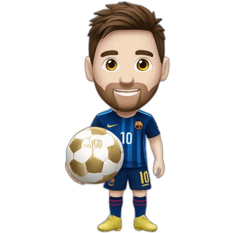 Messi avec ses 8 ballon d'or emoji