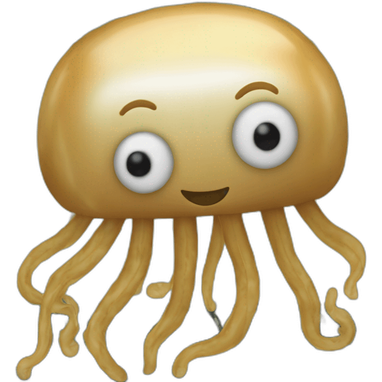 Adorable peanut butter jellyfish on 100 dallor bill emoji