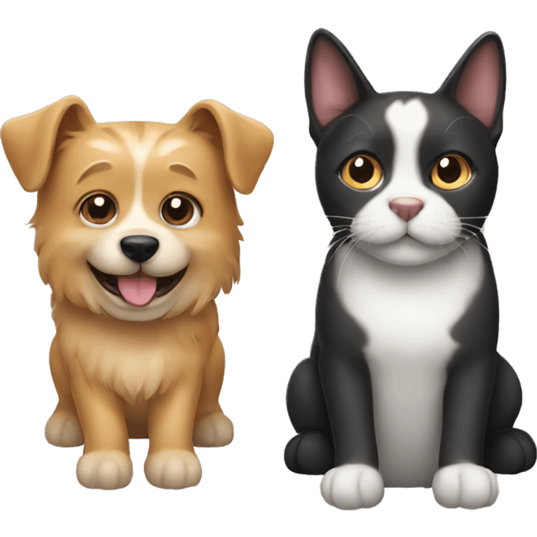 cat and dog emoji