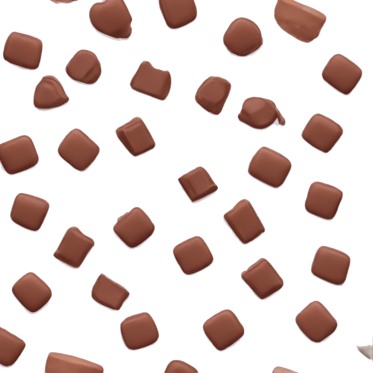 An emoji of pastel pink chocolate emoji