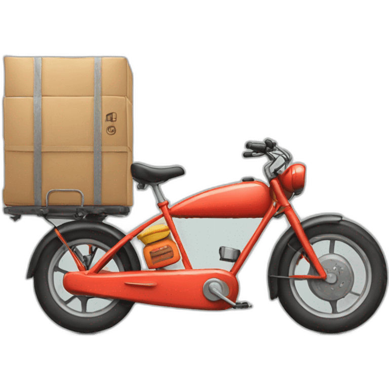 A bike with a cargo trailer emoji