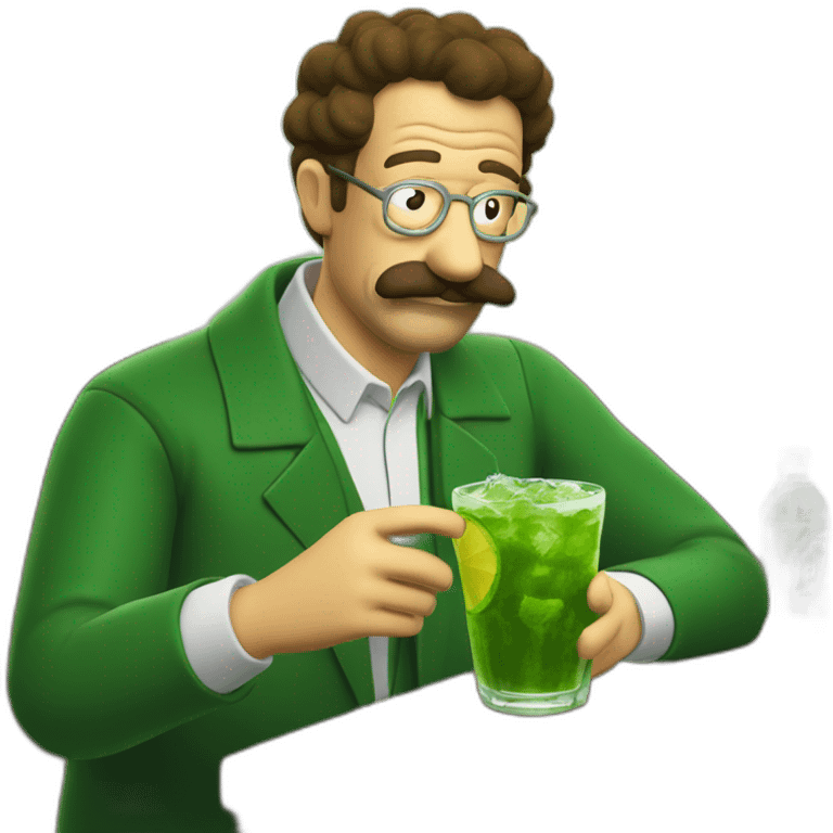 Ned flanders drinking mojito emoji