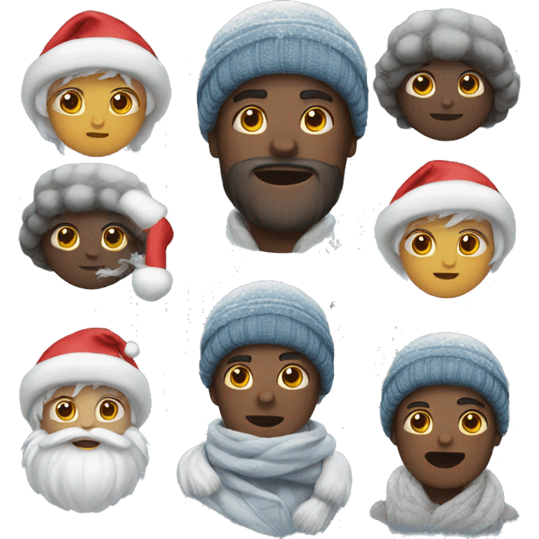 Winter holiday xmas emoji