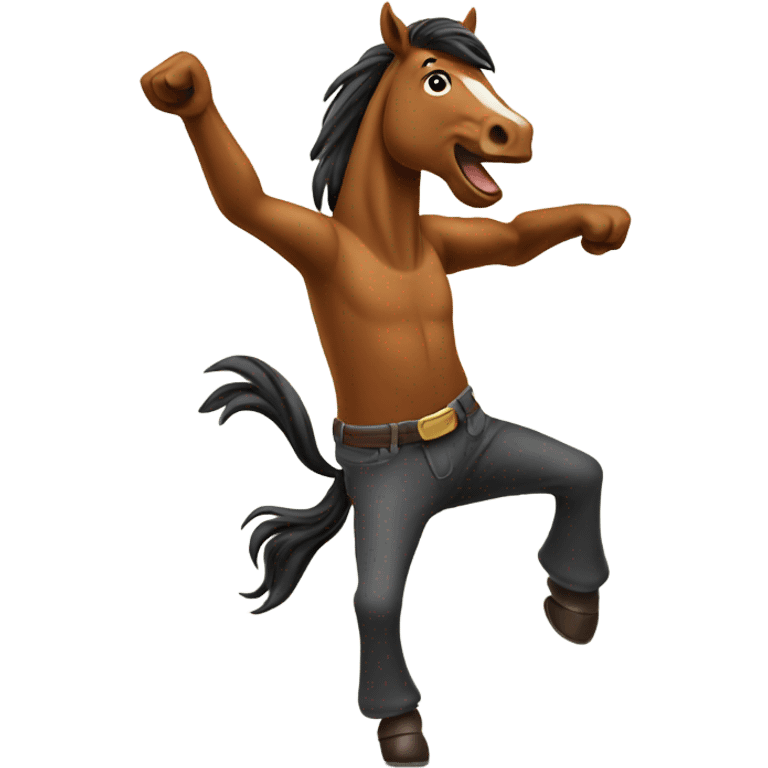 horse busting a move emoji