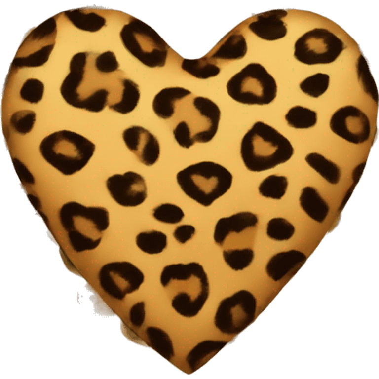 cheetah print heart emoji