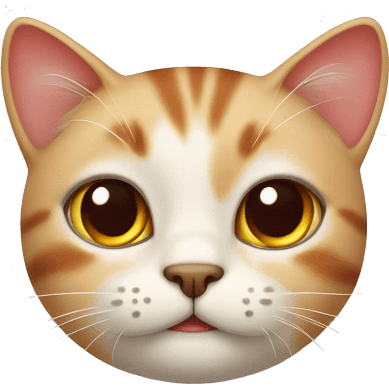 cute cat with red cheeks emoji