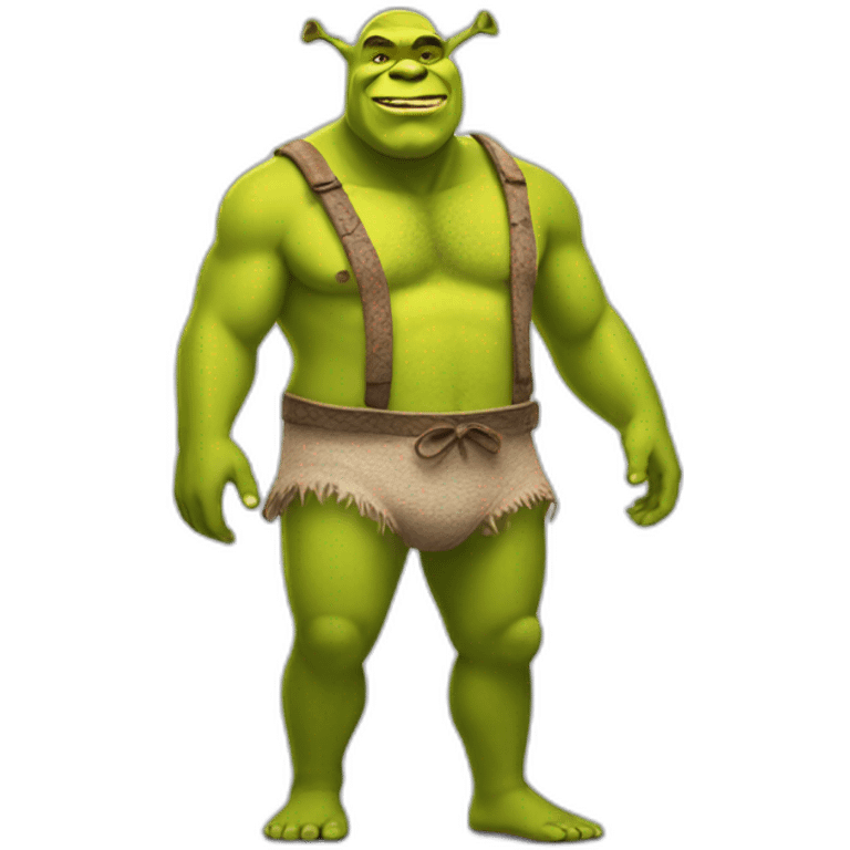 Shrek wearing bikini emoji