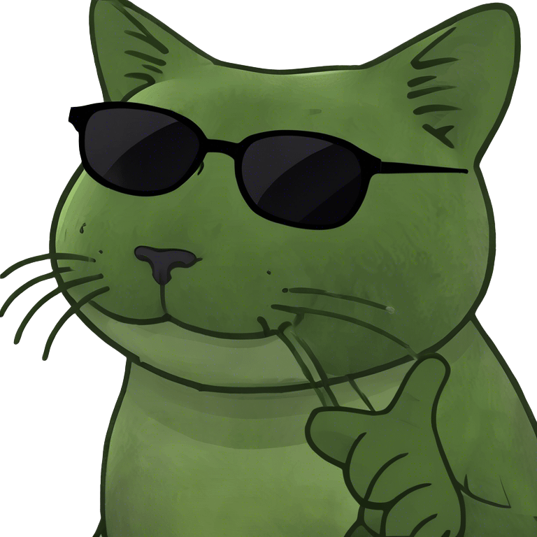 Cat with sunglasses emoji