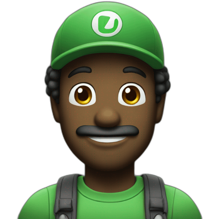 Black Luigi emoji