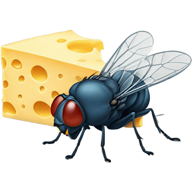 Fly eating cheese emoji