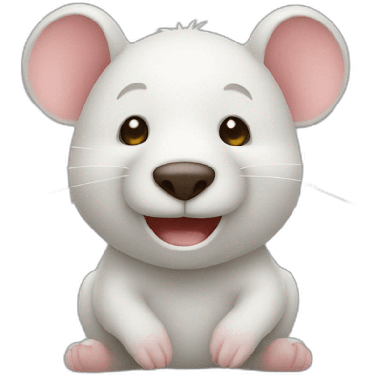 Souris déguisé en ours emoji