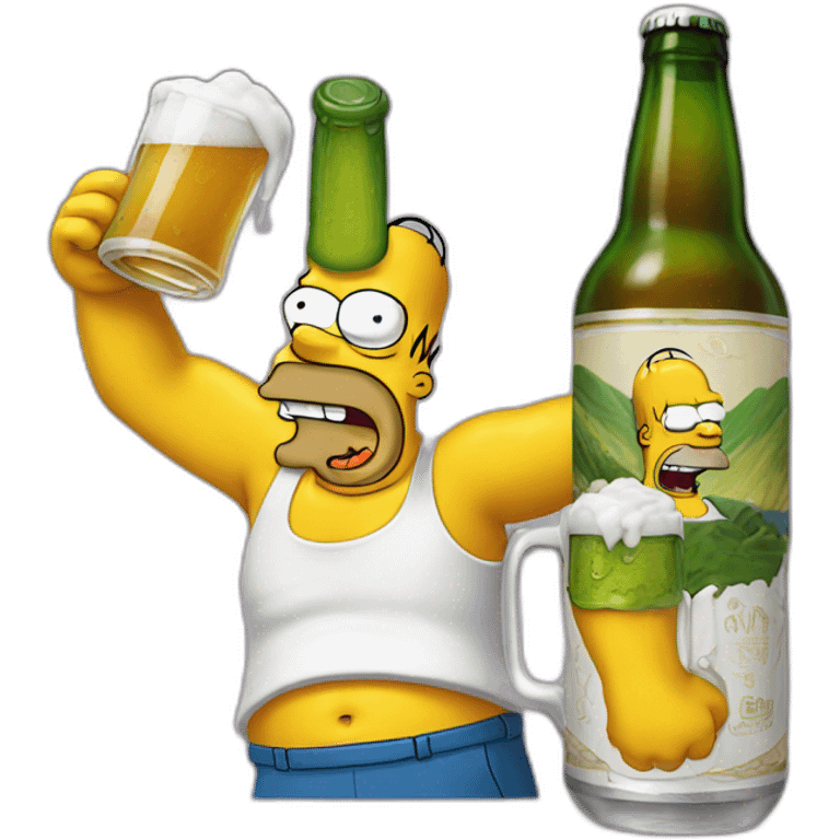 Homer Simpson drunk beer emoji