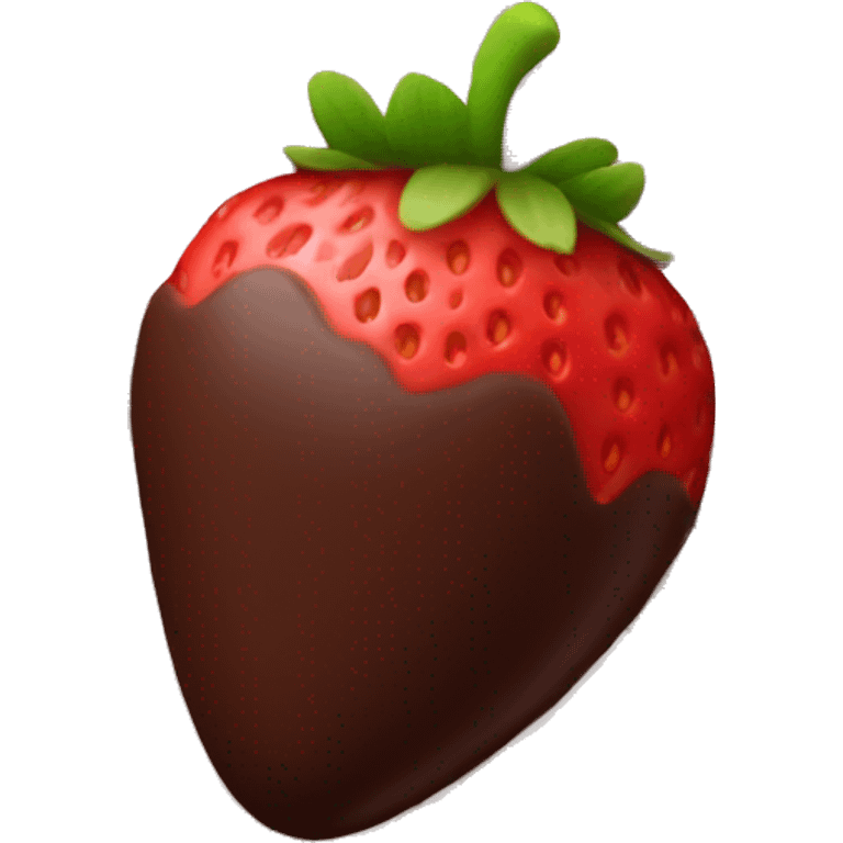 Chocolate covered strawberry  emoji