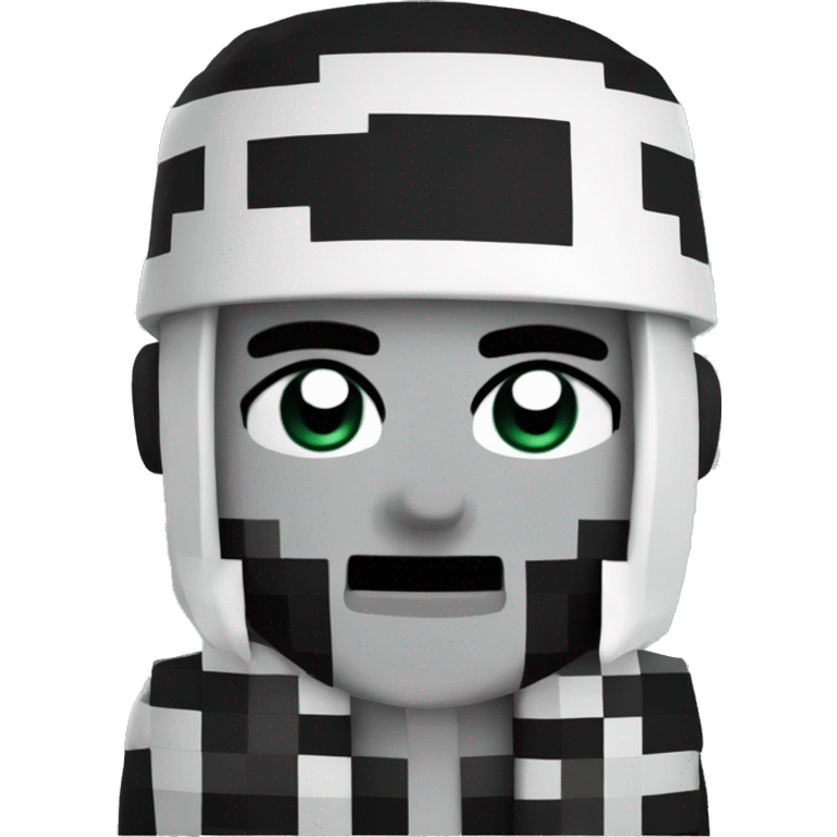 minecraft character with a black and white bandana  emoji