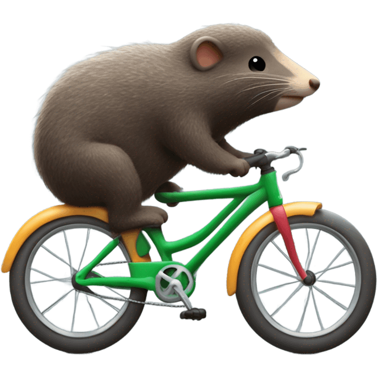 Mole on a bicycle  emoji