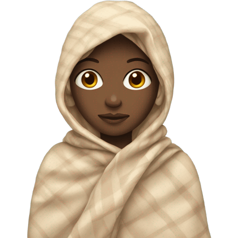 girl wearing a blanket  emoji