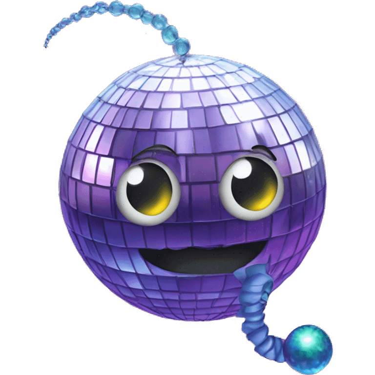 worm dancing under disco ball emoji