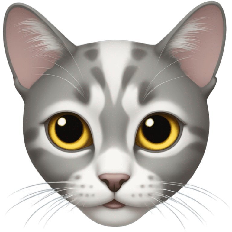 Cat with white eyes  emoji