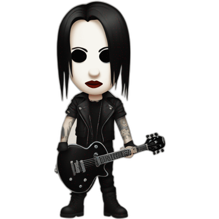 Marilyn manson with black guitar emoji