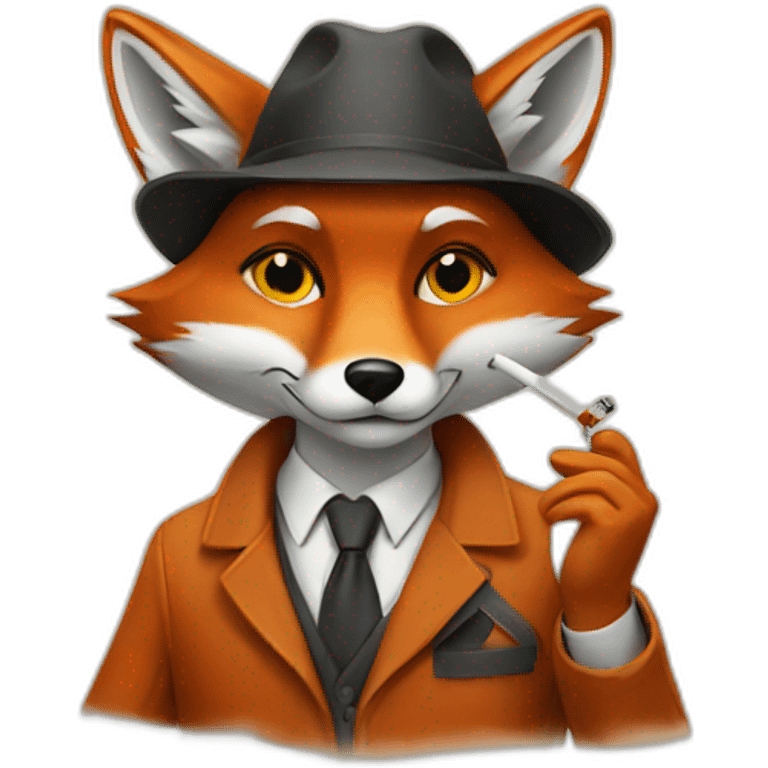 Fox with cigarette emoji