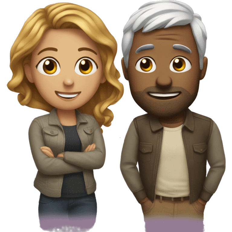 Funny couple emoji