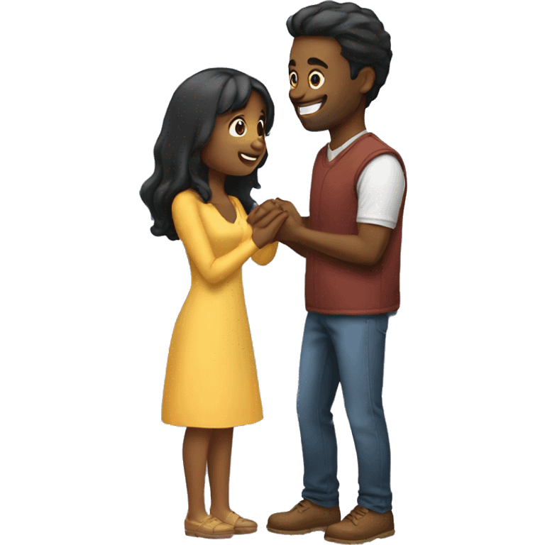 man proposing to a girl emoji