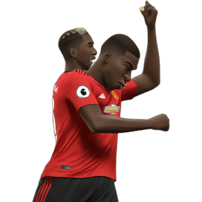 Pogba qui fait un dab emoji