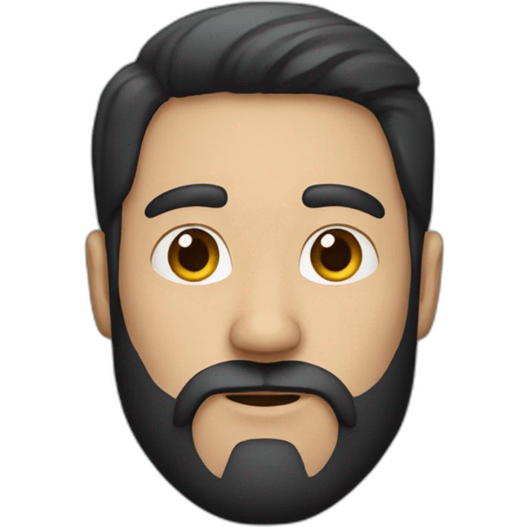 A man with dark hair and a beard emoji