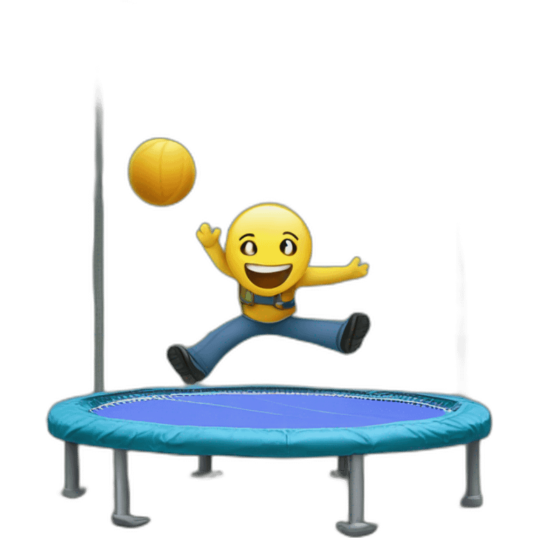 trampoline tracteur regarde la télé emoji