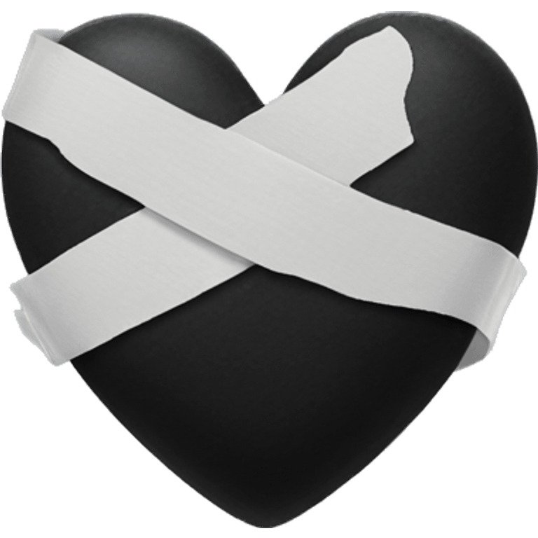 Black Heart with bandage emoji