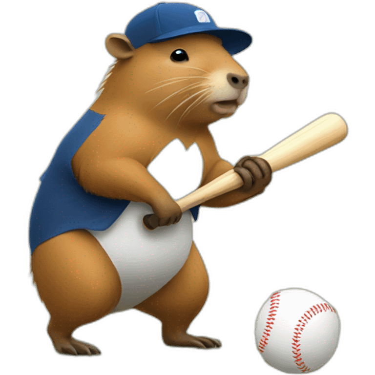 capybara playing baseball emoji