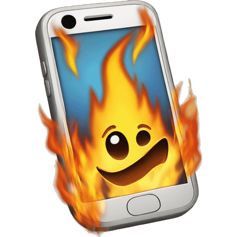 Phone on fire  emoji