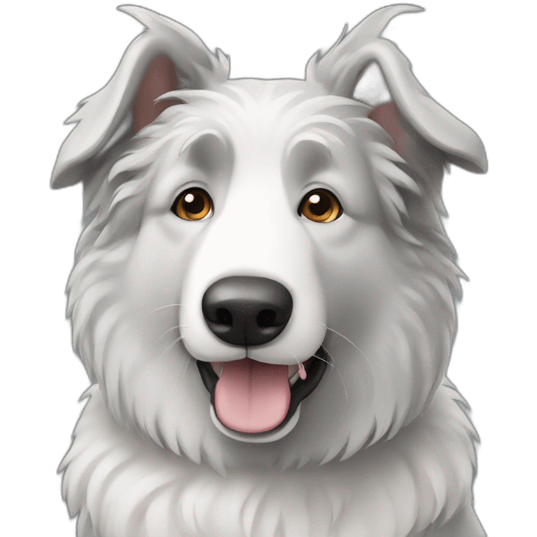 grey and white sheepdog emoji