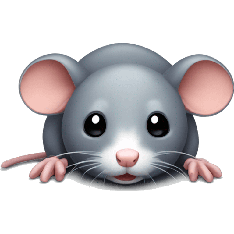 sad rat lying upside down emoji