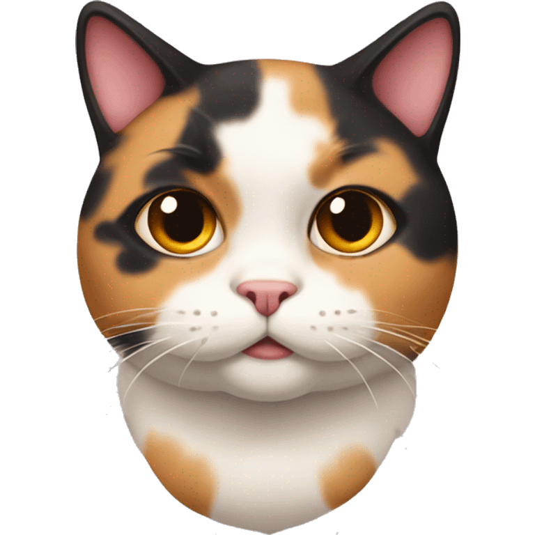 Calico fat cat  emoji