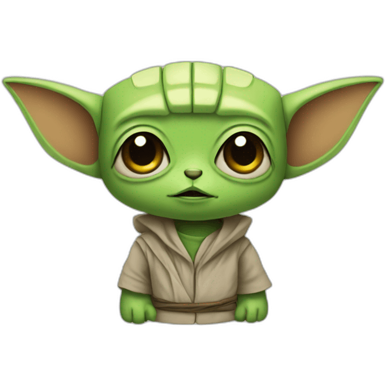 cute robot with yoda ears emoji