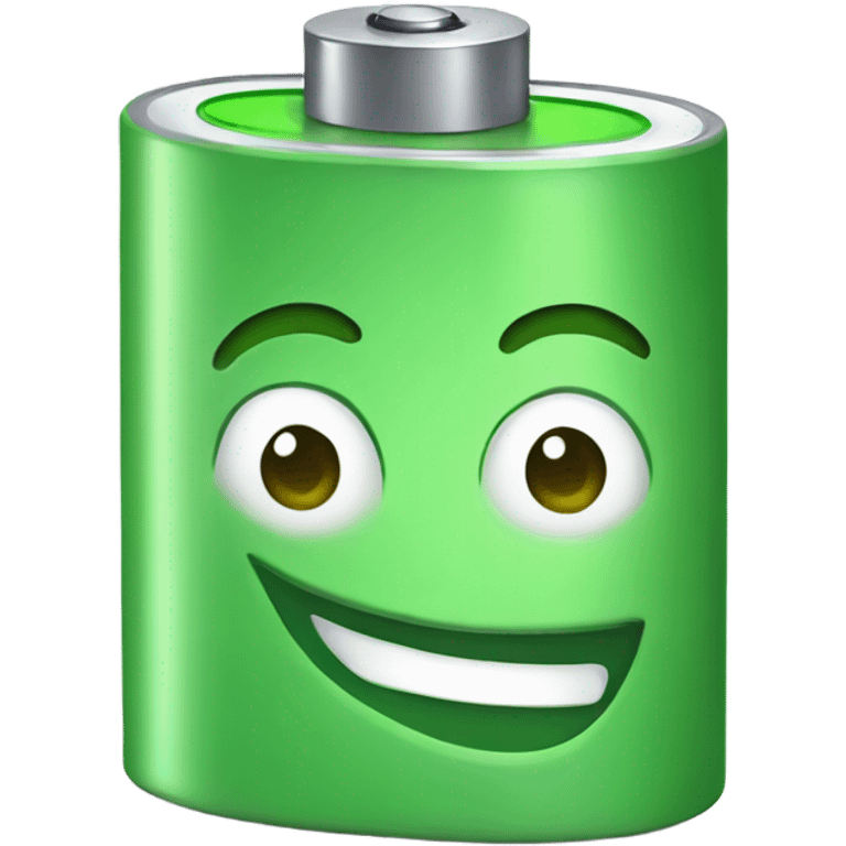 Green happy battery  emoji