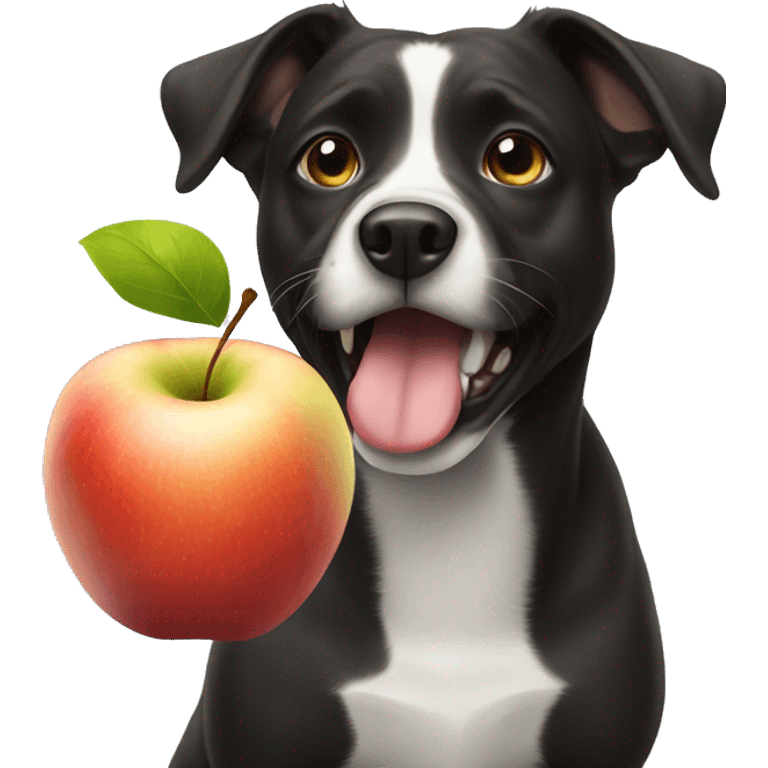 Dog eating an apple  emoji