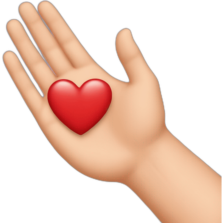 Heart hand emoji