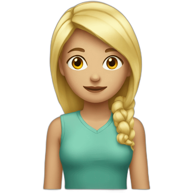 Joven rubia emoji