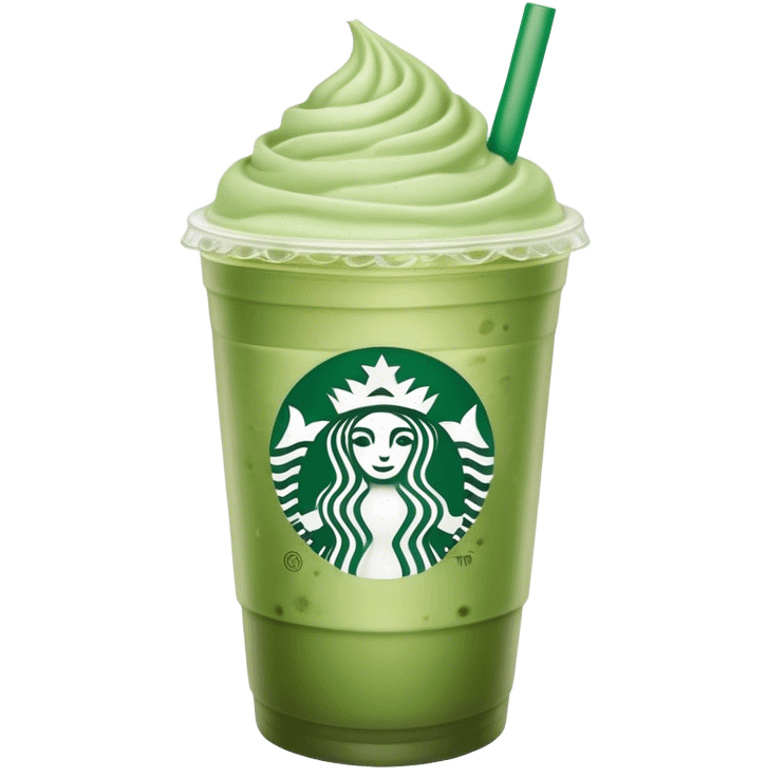 iced pastel green matcha coffee starbucks emoji