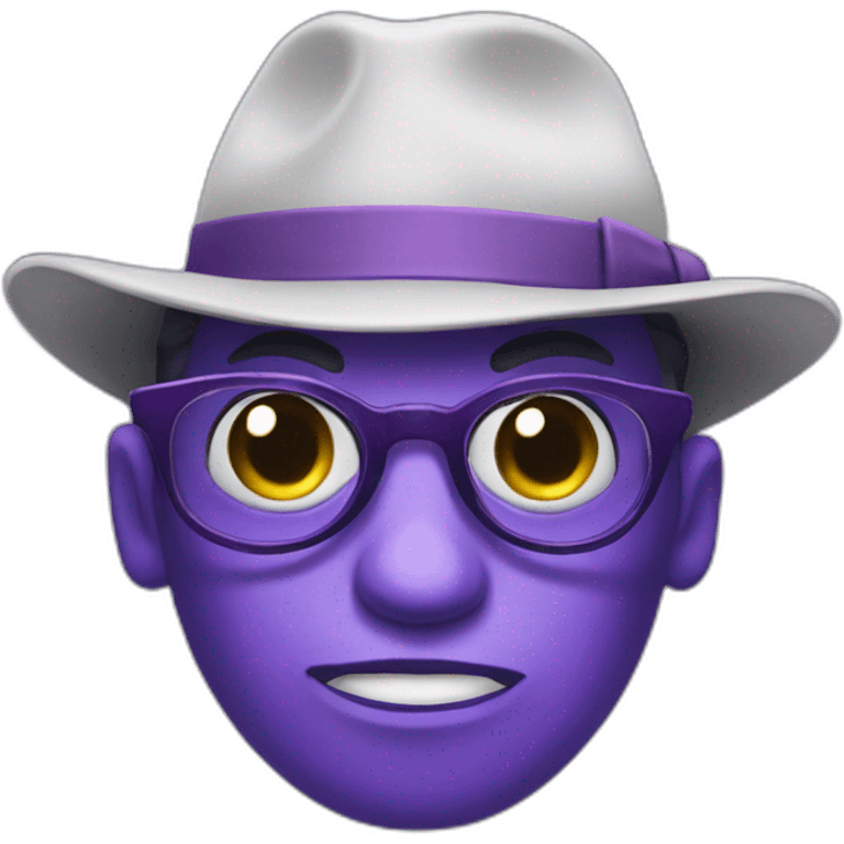 nerdy violet detective monster emoji