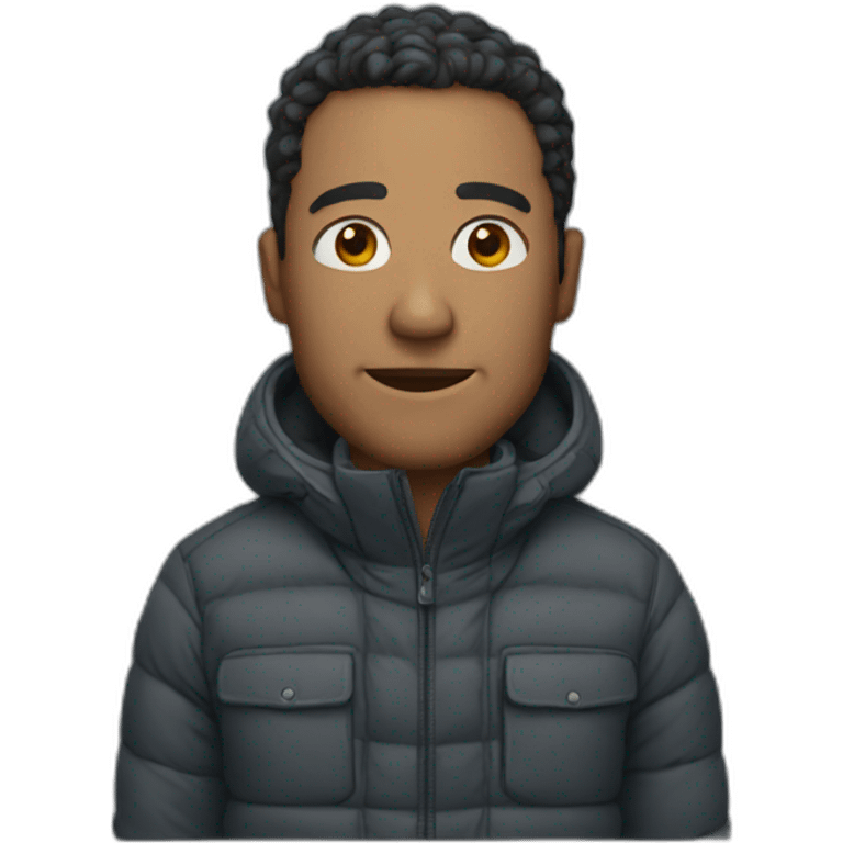 man in a winter jacket  emoji