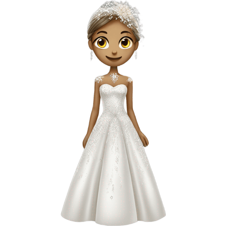 wedding dress covered in diamonds  emoji