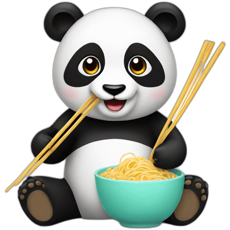 Panda with noodles emoji