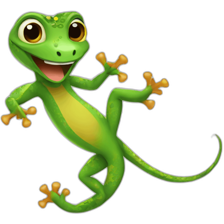 cool gecko dancing emoji