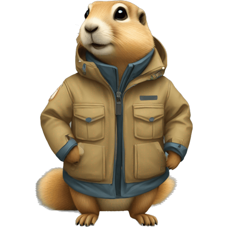 Prairie dog with m65 jacket emoji